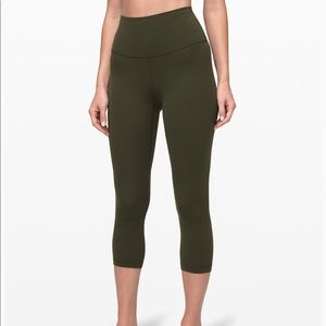Lululemon Align Dark Olive Green crop - size 2!